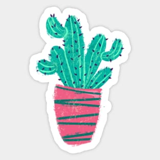 Teal Cactus Sticker